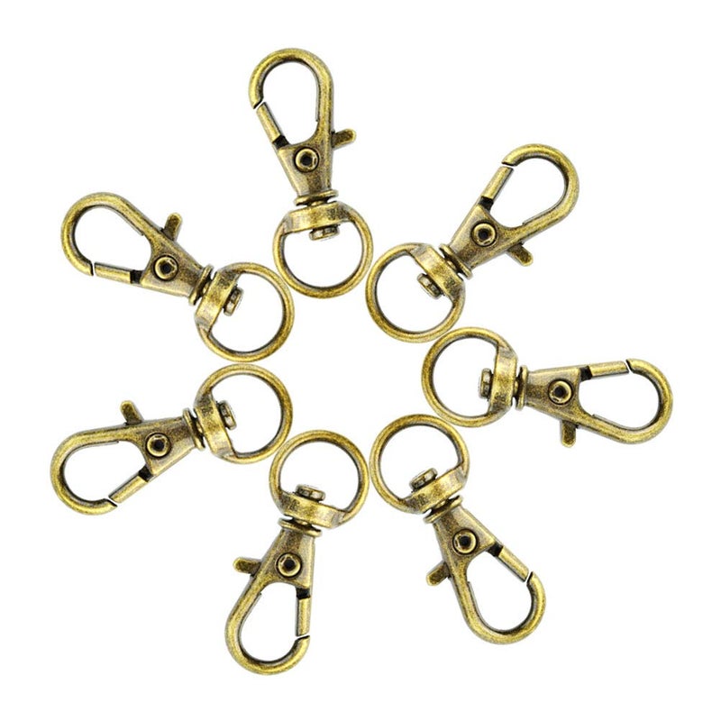 cnomg Swivel Clasps Lanyard Snap Hook,cnomg Metal Swivel Lanyard Snap Hook Lobster Claw Clasp (Bronze) - Image 3